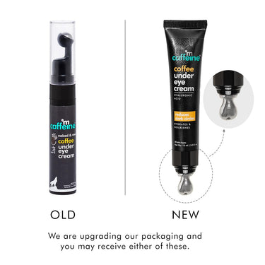 mcaffeine Dark Circle Reduction Combo With Coffee Under Eye Cream & Hydrogel Under Eye Patches Women And Men|Mcaffeine Products|Reduces Puffiness, Fine Lines, Wrinkles & Hydrates|For All Skin Types